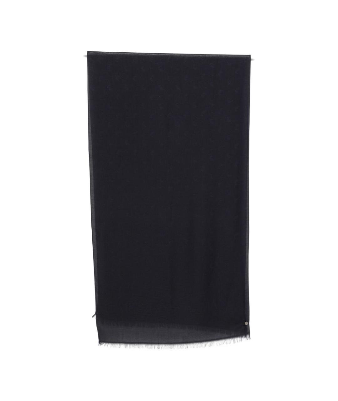 EMPORIO ARMANI Синий хлопковый шарф, фото 1