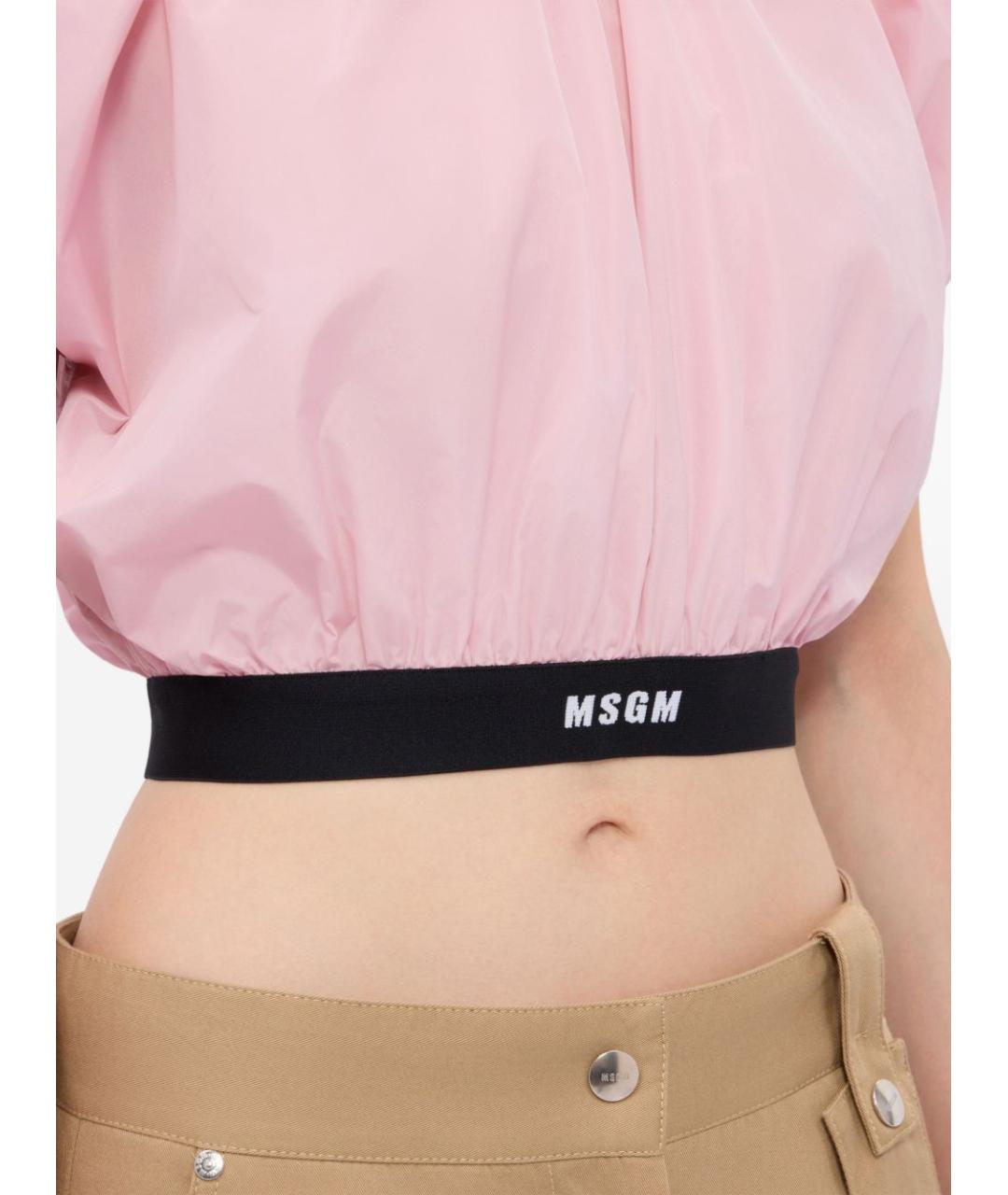 MSGM Розовая полиэстеровая блузы, фото 5