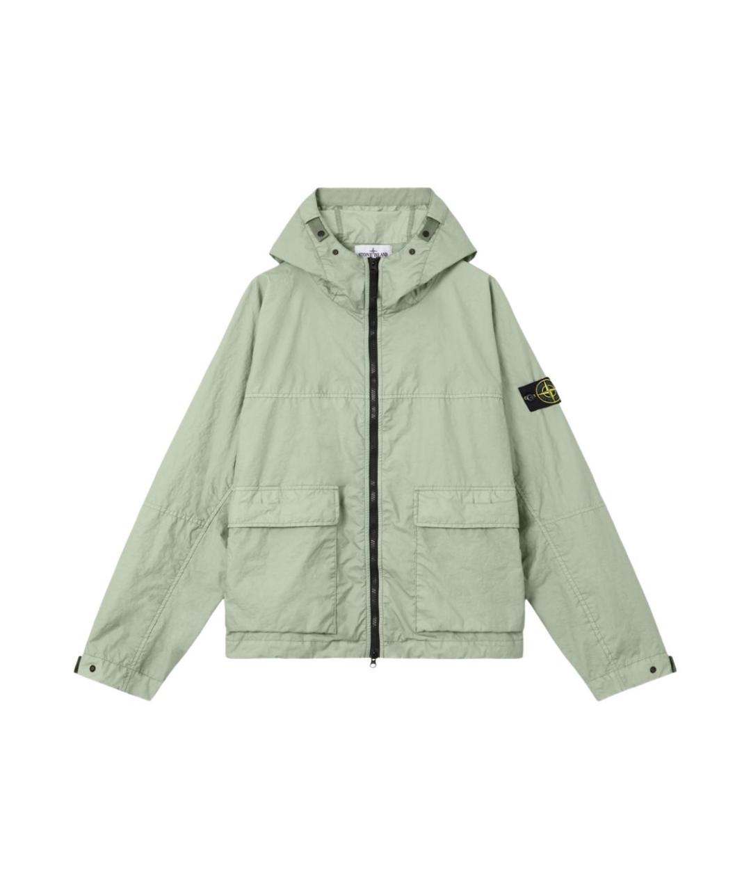 STONE ISLAND Зеленая полиамидовая куртка, фото 1