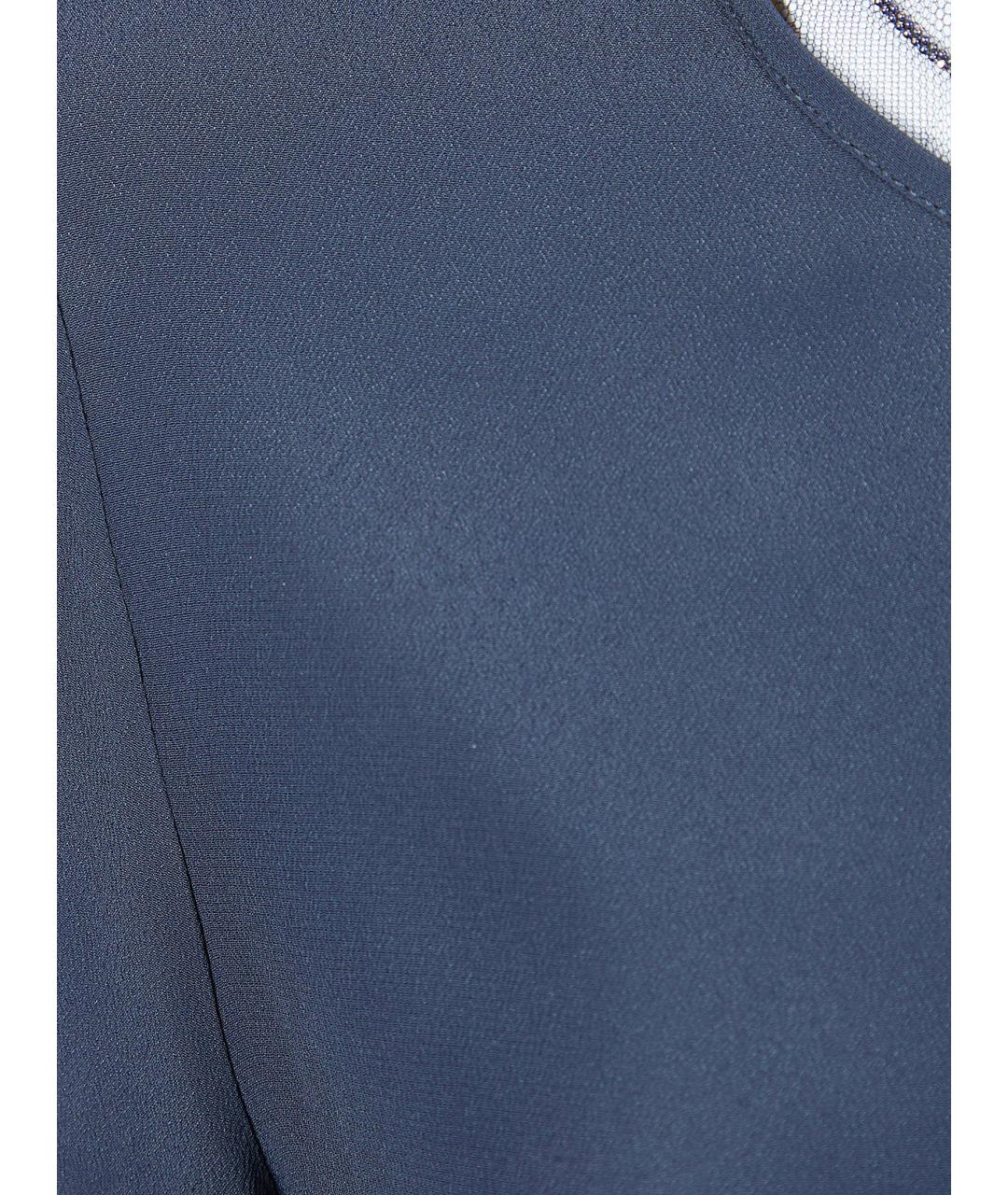 FABIANA FILIPPI Синяя ацетатная блузы, фото 3