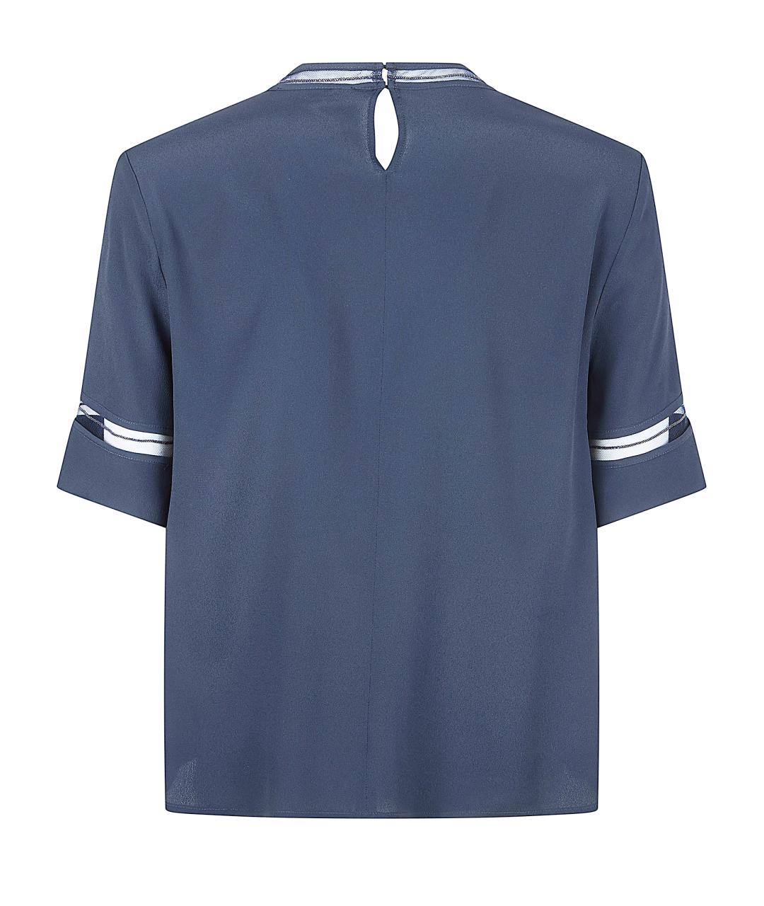 FABIANA FILIPPI Синяя ацетатная блузы, фото 2