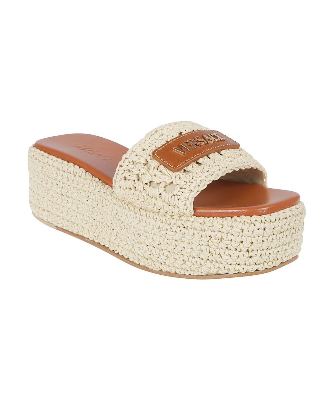 VERSACE Бежевые шлепанцы, фото 2