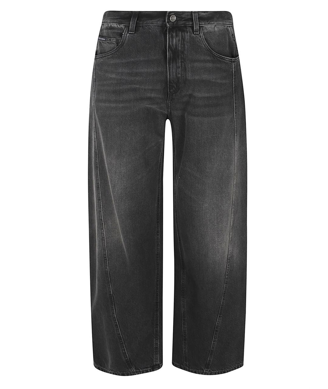 DOLCE&GABBANA Черные хлопковые прямые джинсы, фото 1