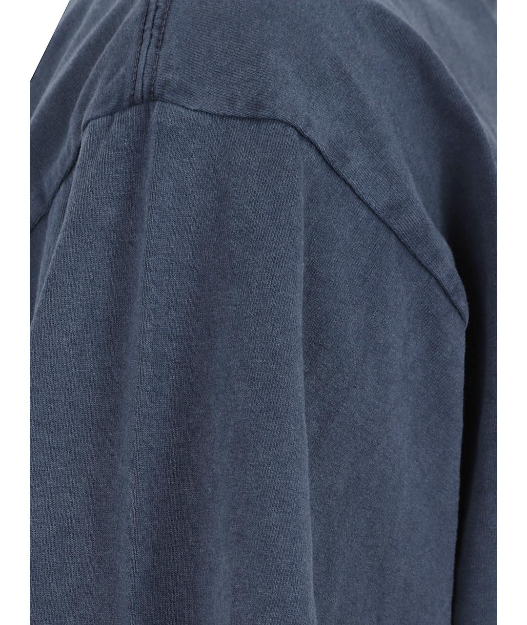 BALENCIAGA Синяя хлопковая футболка, фото 2