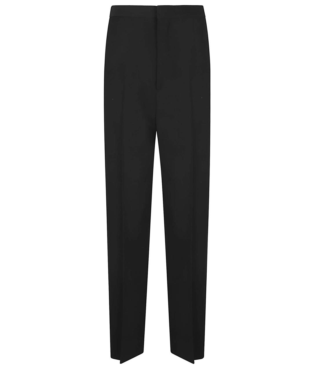 BALENCIAGA Черные шерстяные прямые брюки, фото 1