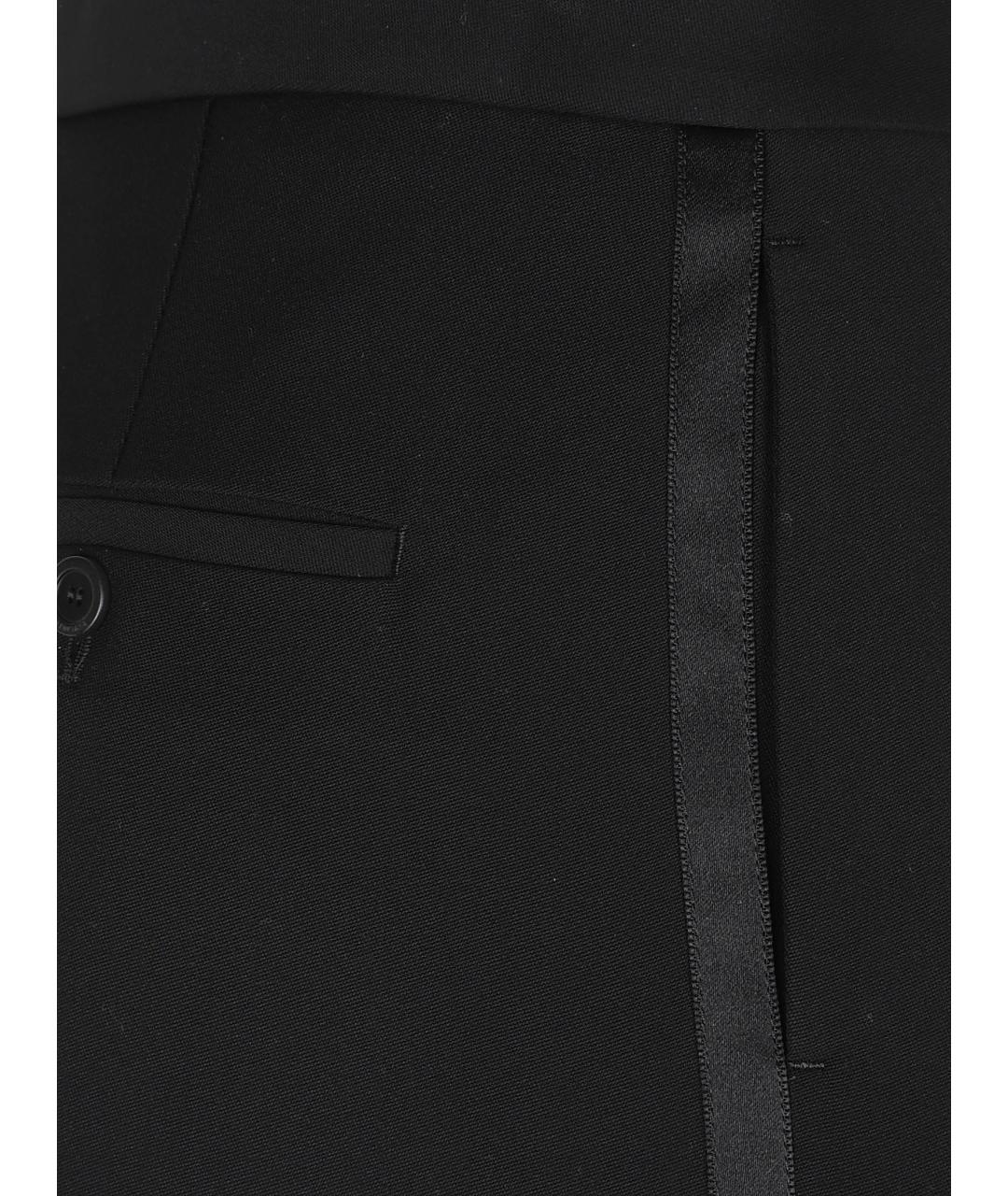 BALENCIAGA Черные шерстяные прямые брюки, фото 2