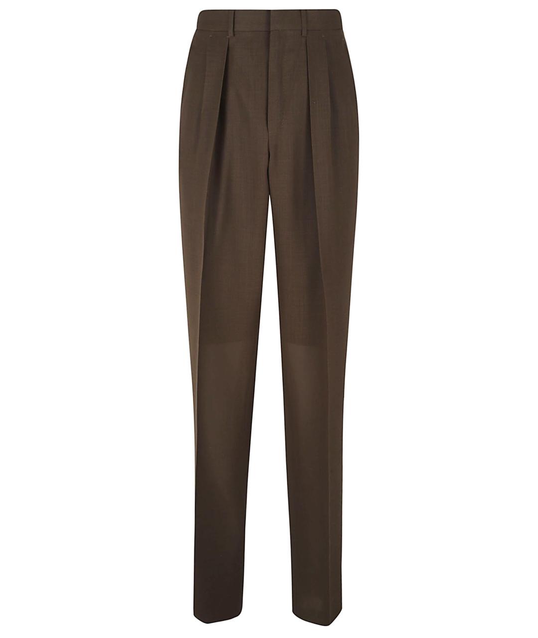 TOM FORD Хаки шерстяные классические брюки, фото 1