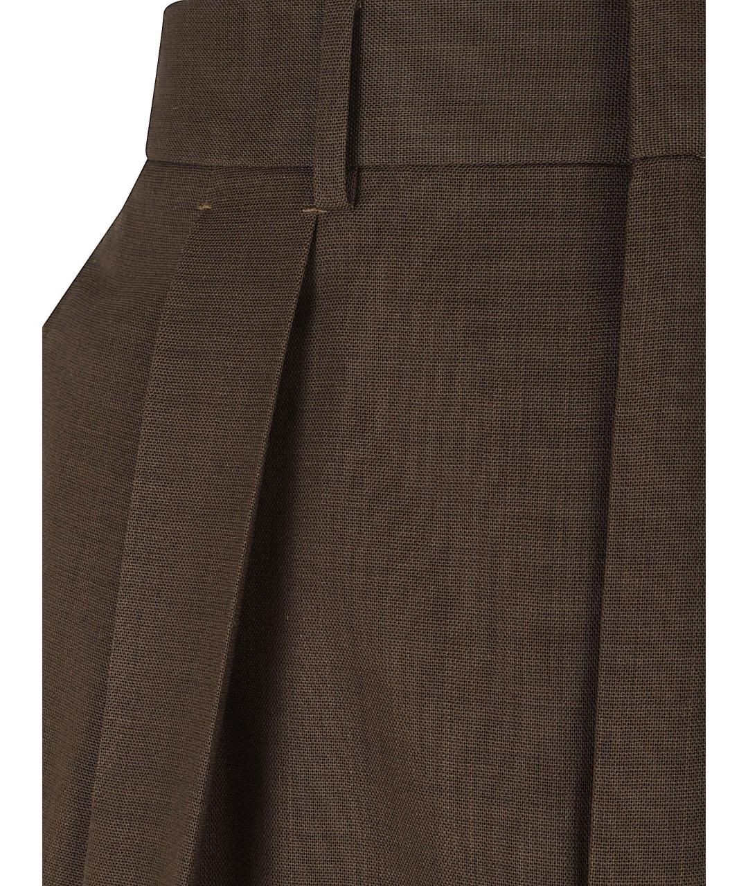 TOM FORD Хаки шерстяные классические брюки, фото 2