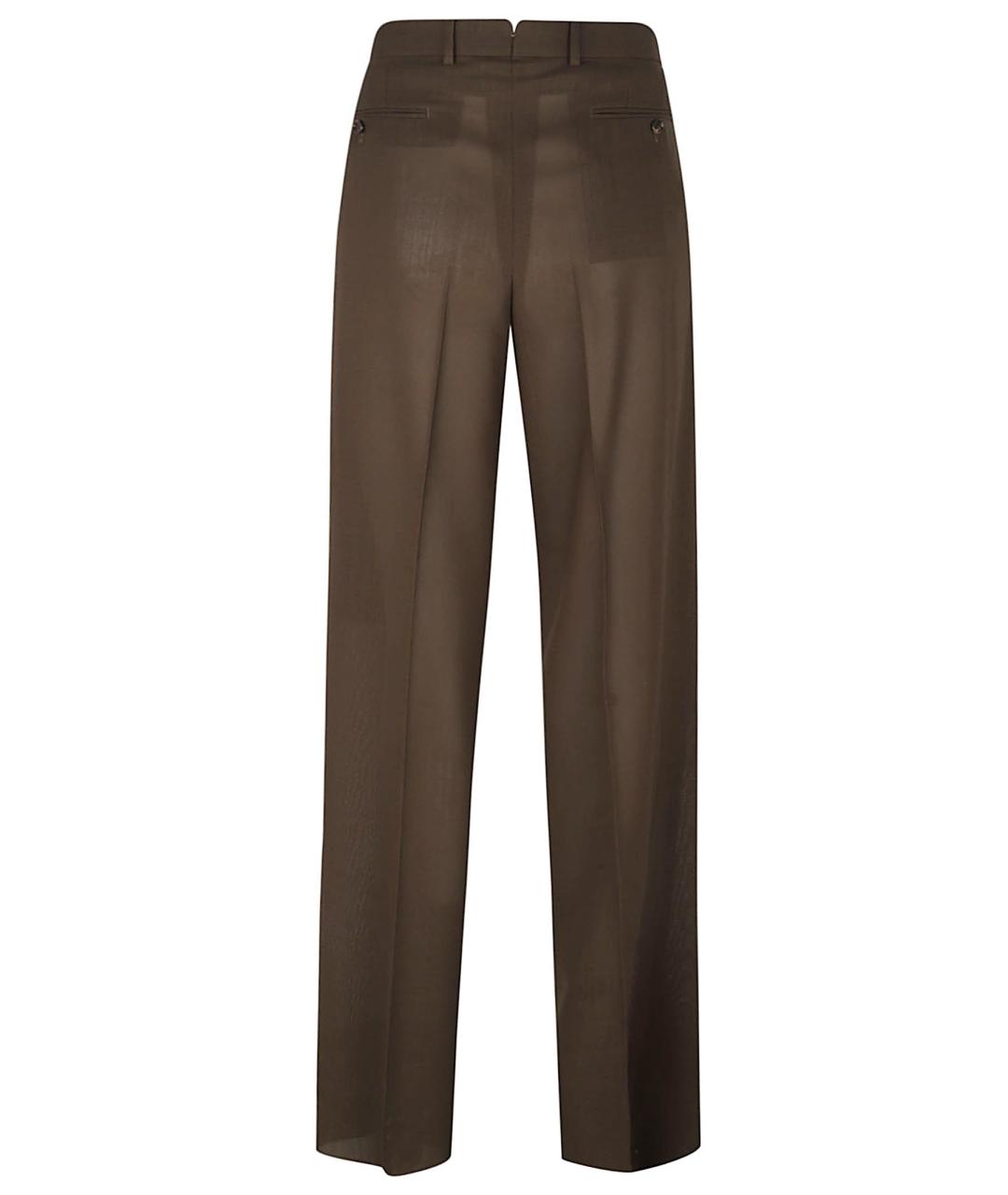 TOM FORD Хаки шерстяные классические брюки, фото 3