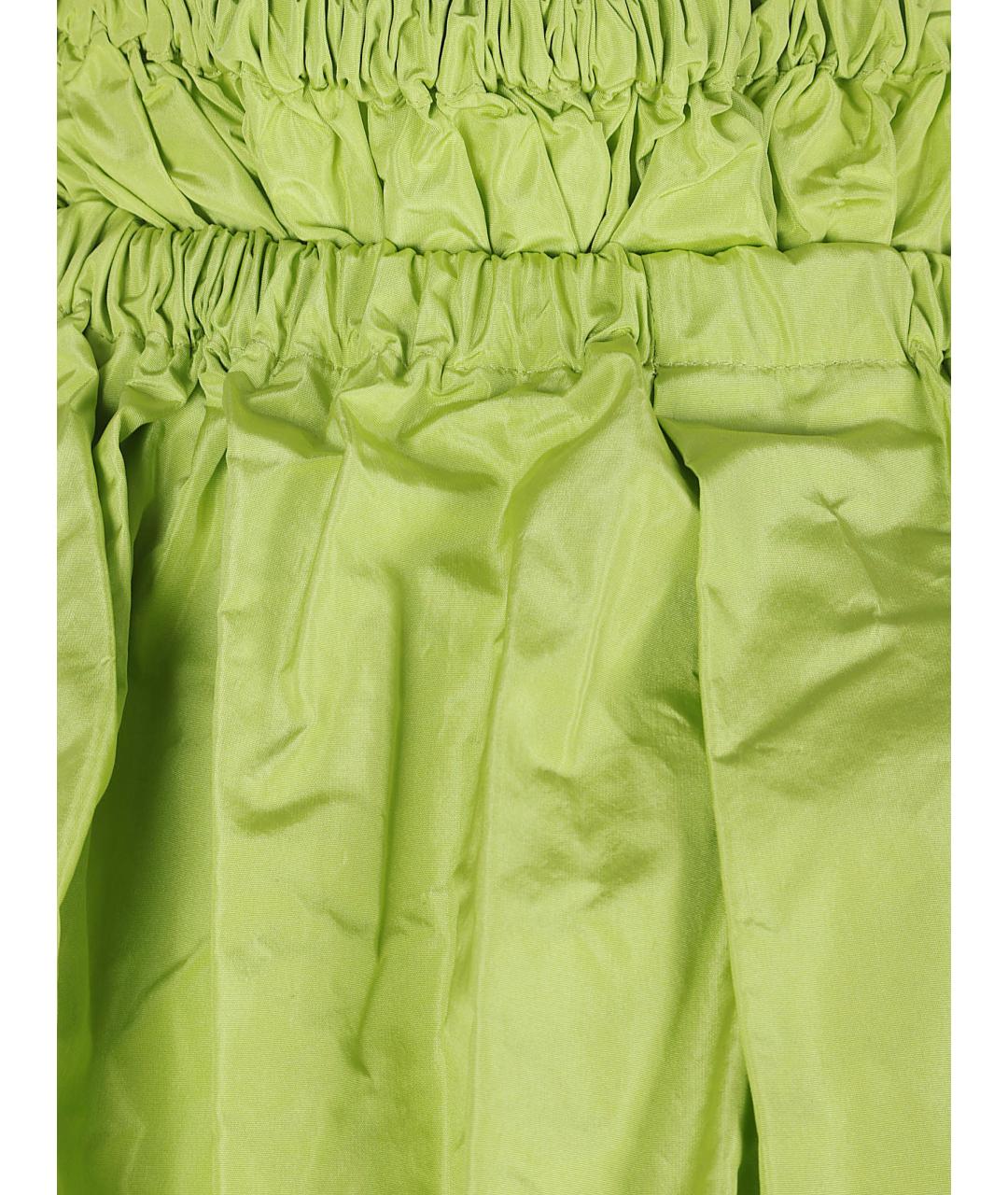PRADA Зеленая шелковая юбка миди, фото 2