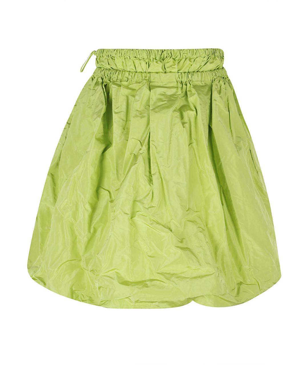 PRADA Зеленая шелковая юбка миди, фото 1