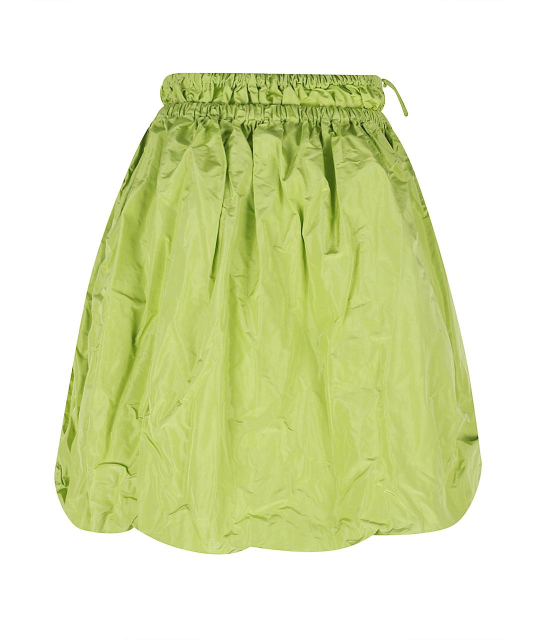 PRADA Зеленая шелковая юбка миди, фото 3