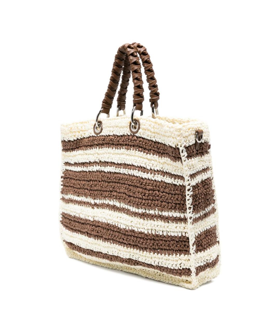 ERMANNO FIRENZE Бежевая синтетическая сумка тоут, фото 3