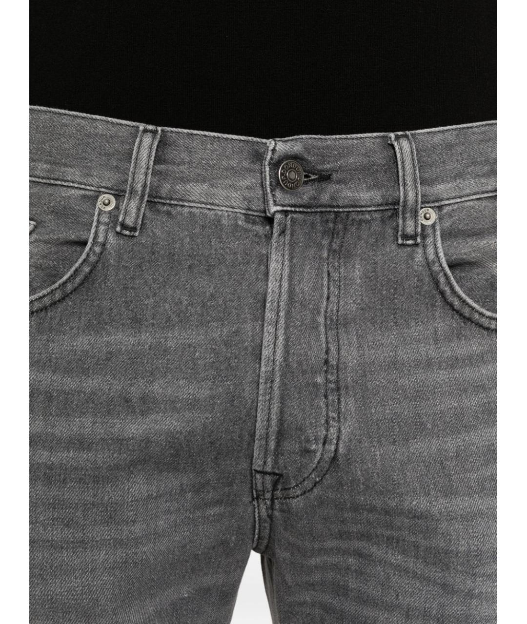 DONDUP Серые хлопковые прямые джинсы, фото 5