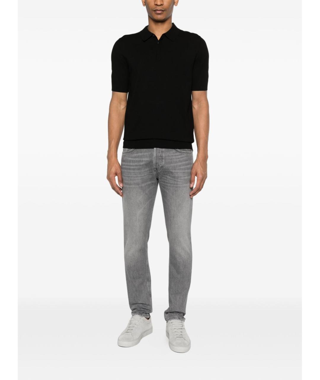 DONDUP Серые хлопковые прямые джинсы, фото 4