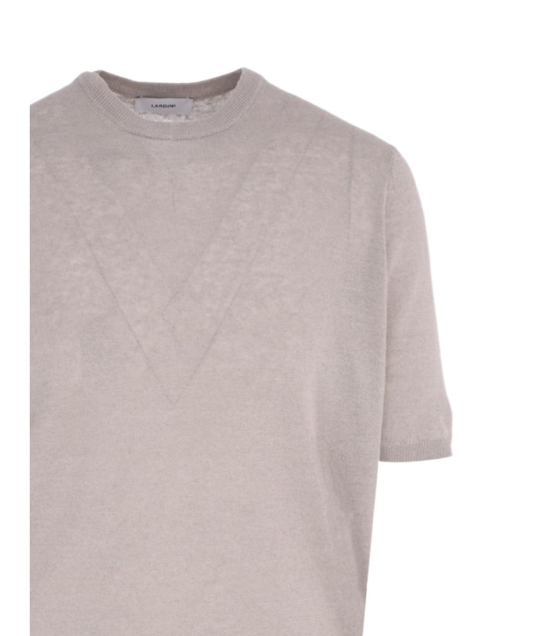 LARDINI Бежевая футболка, фото 3