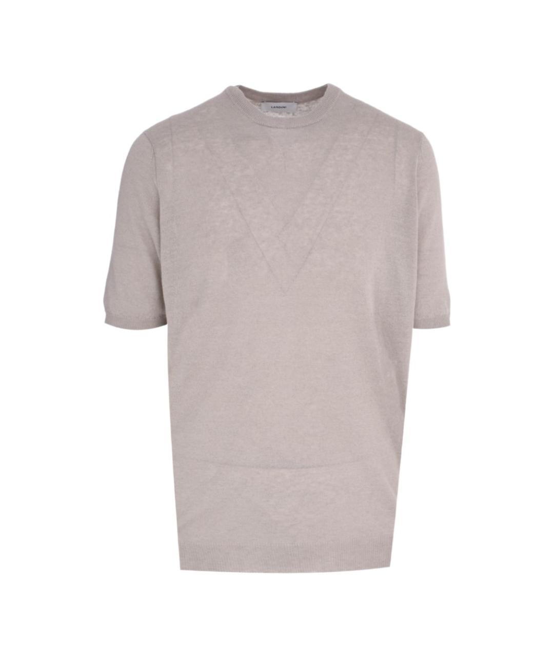 LARDINI Бежевая футболка, фото 1