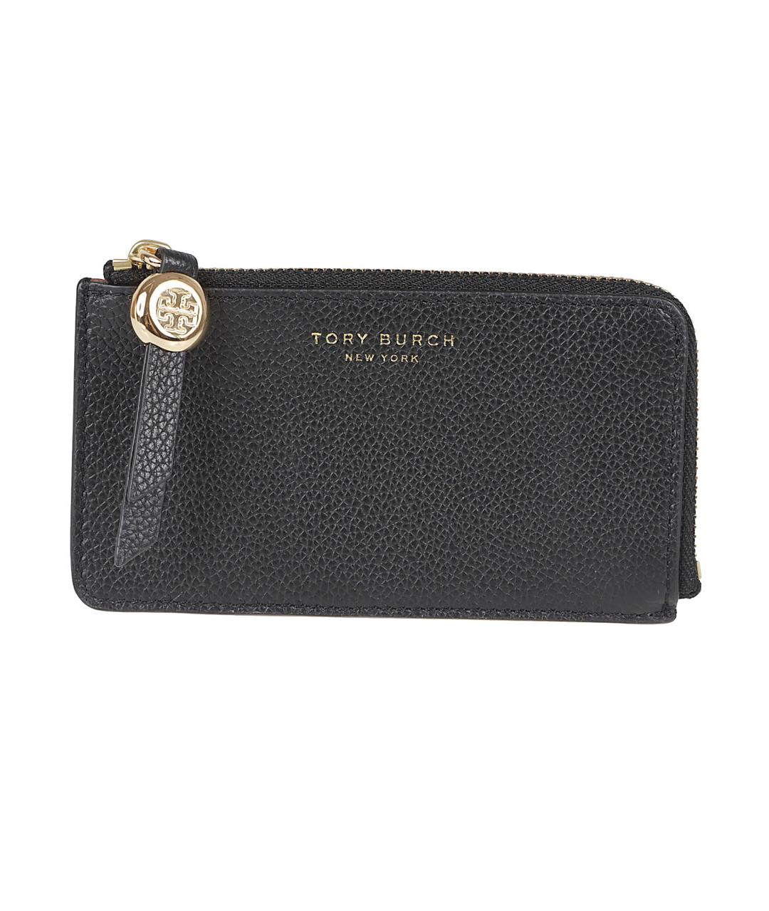 TORY BURCH Черный кожаный кошелек, фото 1