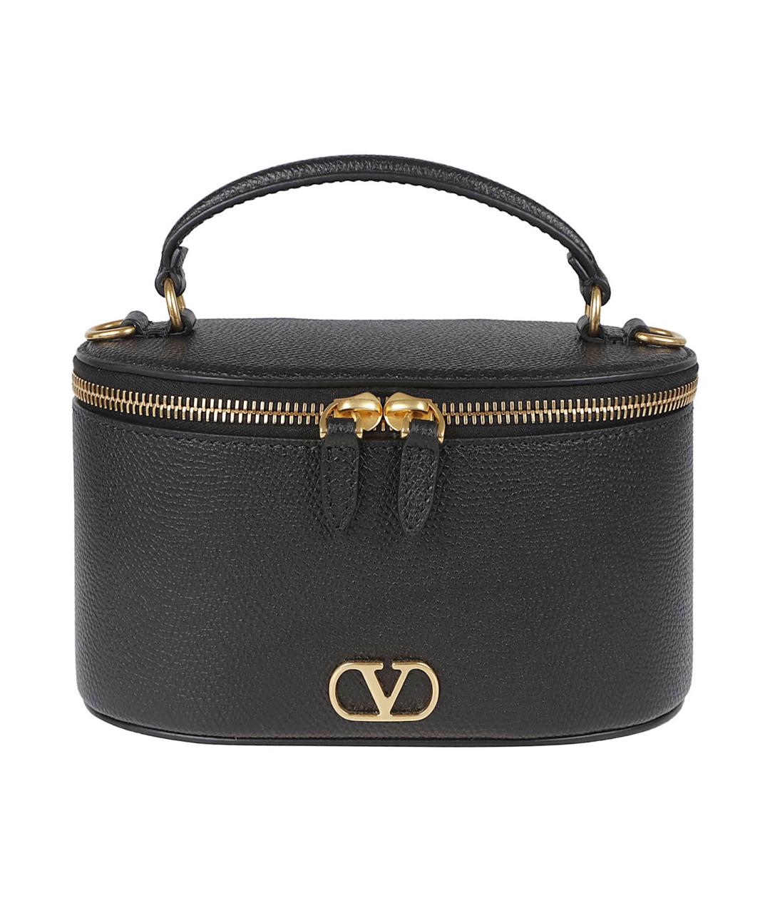 VALENTINO Черная кожаная сумка тоут, фото 1