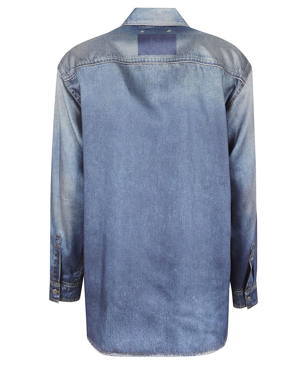 GOLDEN GOOSE DELUXE BRAND Синяя рубашка, фото 3