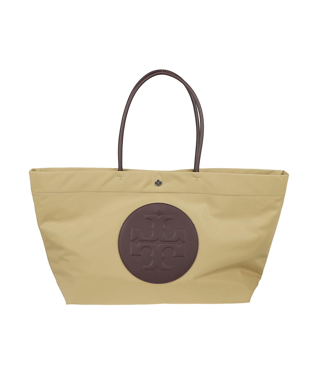 TORY BURCH Бежевая тканевая сумка тоут, фото 1
