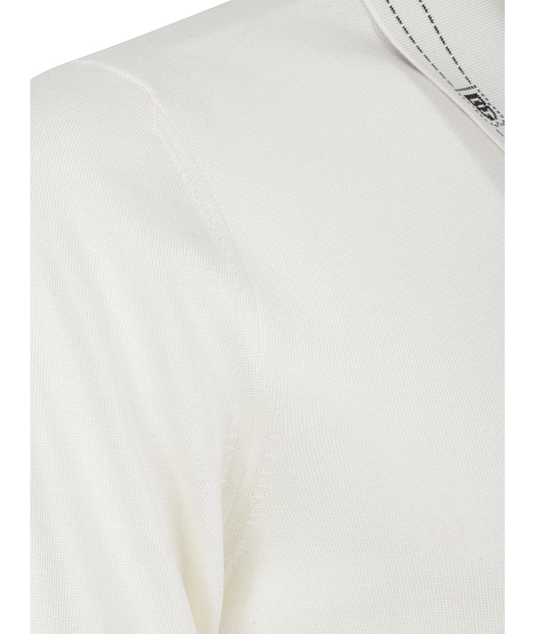 DOLCE&GABBANA Белое поло с коротким рукавом, фото 2