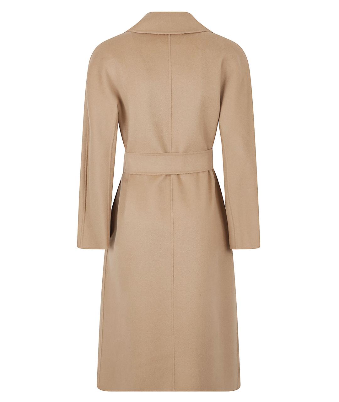 MAX MARA STUDIO Бежевое шерстяное пальто, фото 3