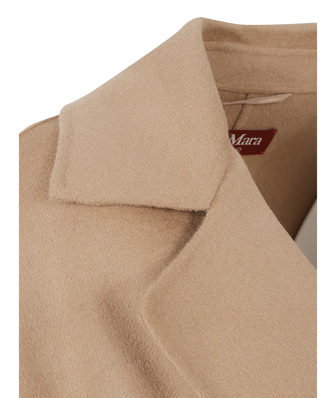 MAX MARA STUDIO Бежевое шерстяное пальто, фото 2