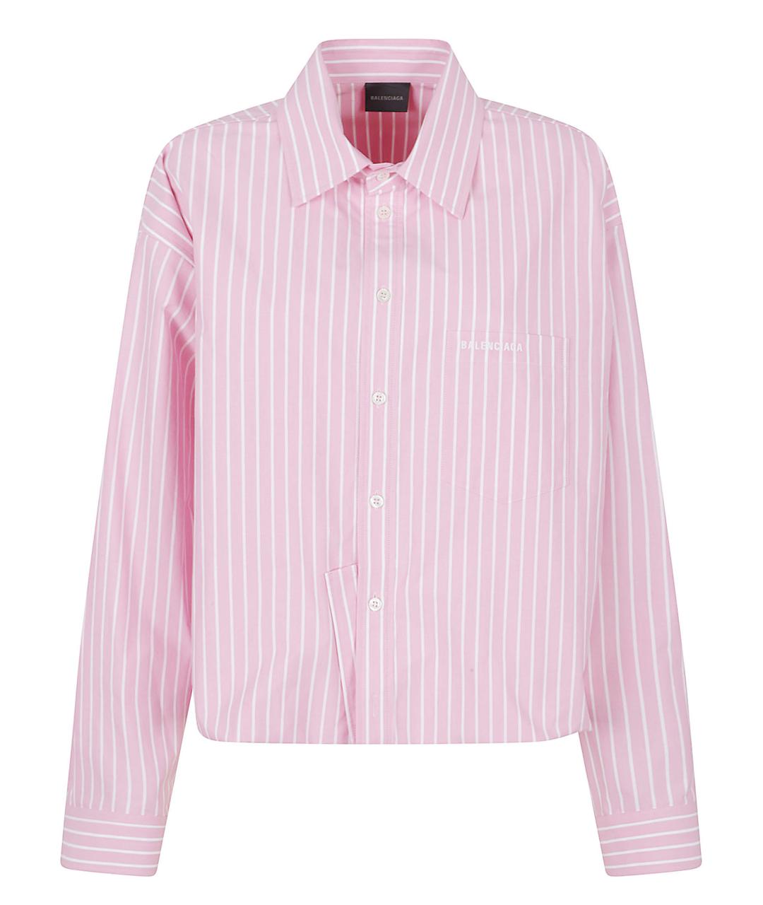 BALENCIAGA Розовая хлопковая рубашка, фото 1