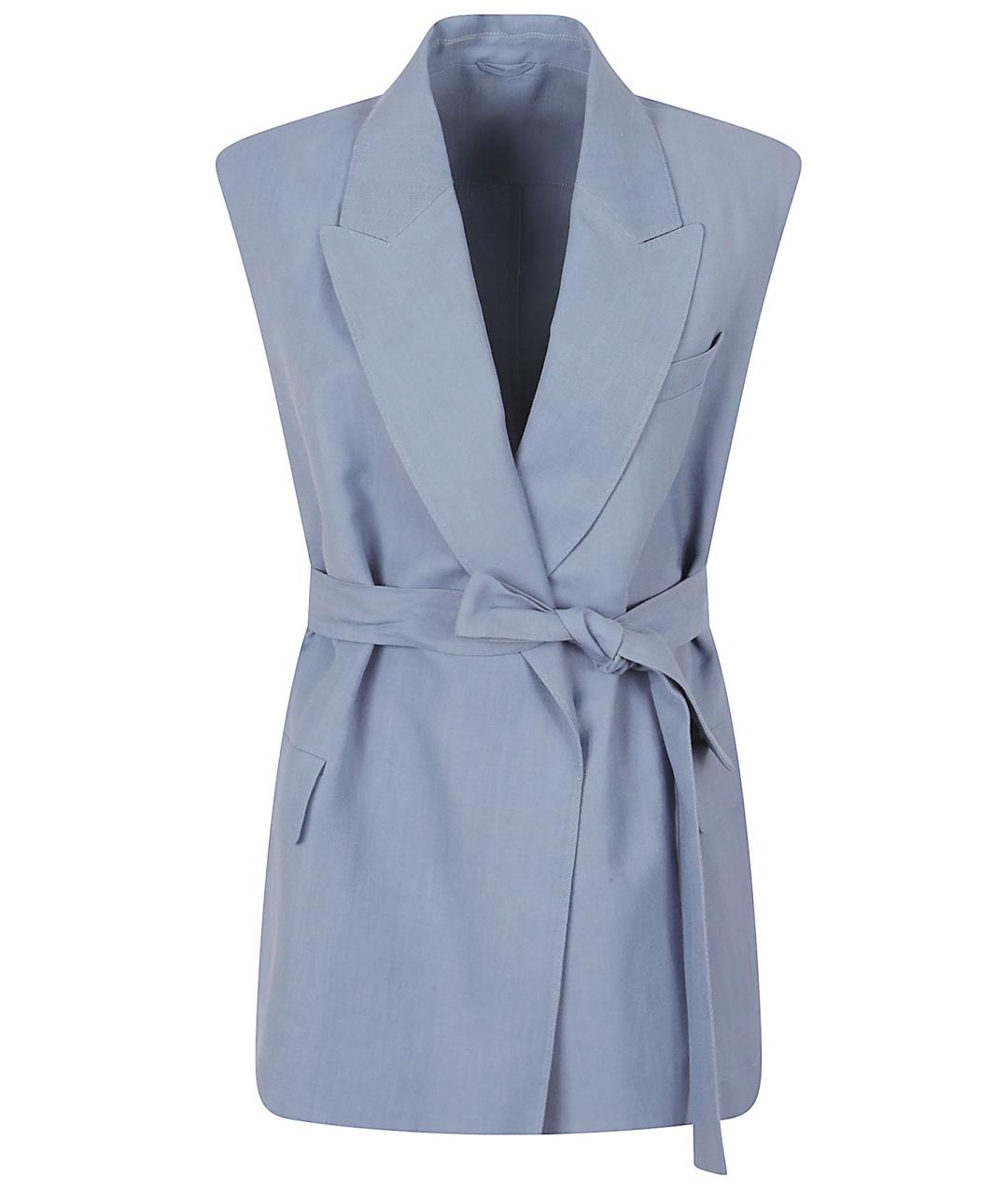 BRUNELLO CUCINELLI Голубой вискозный жилет, фото 1