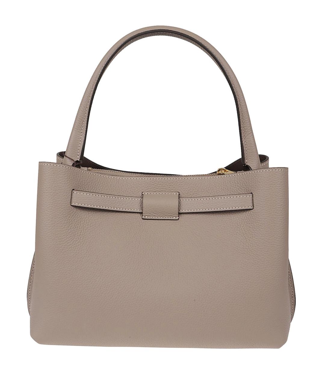 TOD'S Бежевая кожаная сумка тоут, фото 2