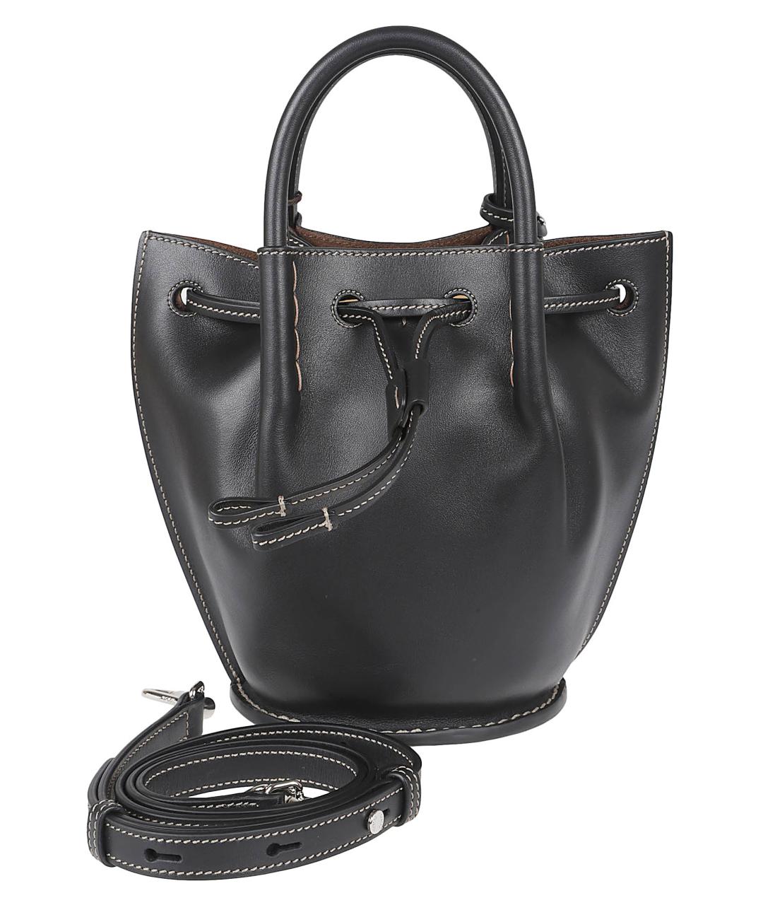 TOD'S Черная кожаная сумка тоут, фото 3