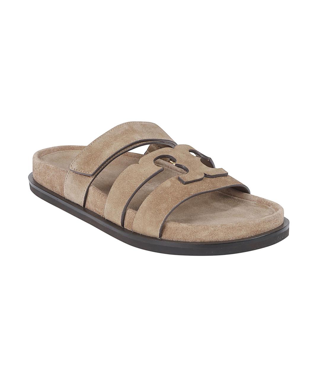 TORY BURCH Бежевые замшевые сандалии, фото 2