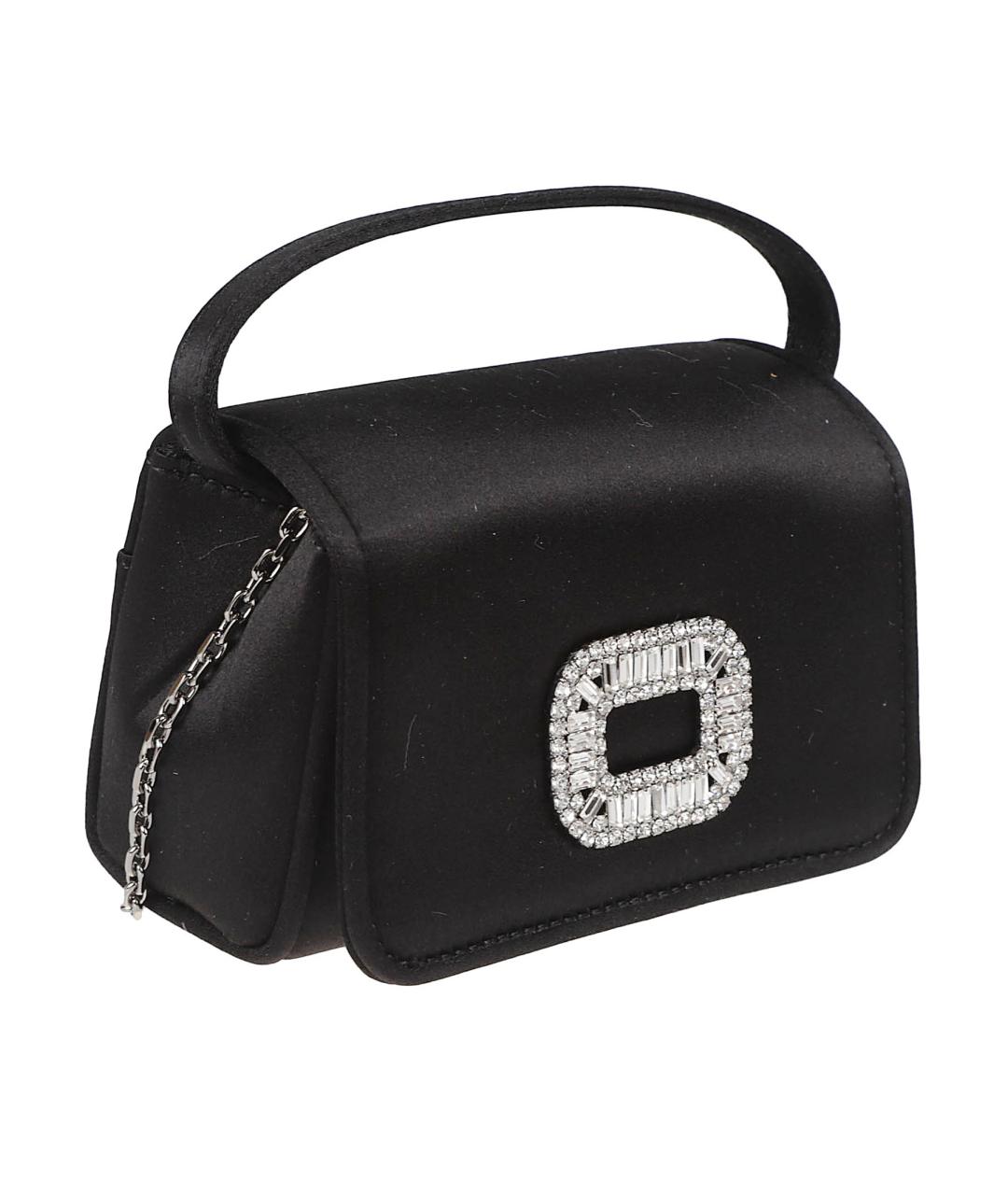 ROGER VIVIER Черная тканевая сумка через плечо, фото 3