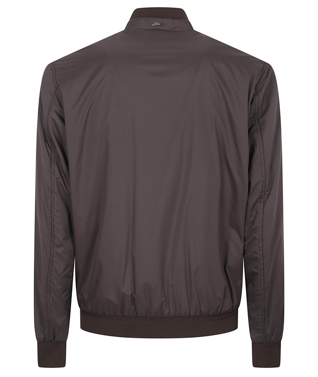 HERNO Коричневая полиэстеровая куртка, фото 3