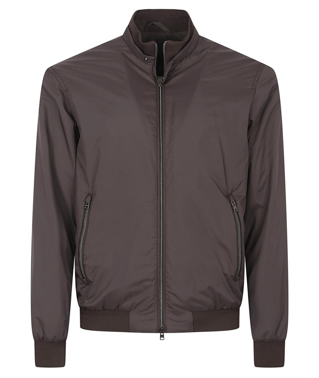 HERNO Коричневая полиэстеровая куртка, фото 1