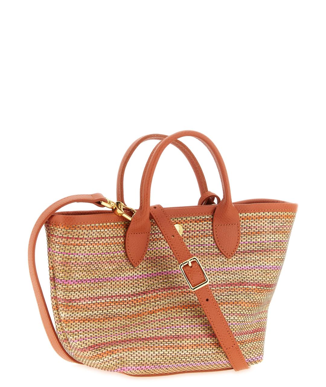 LONGCHAMP Бежевая пелетеная сумка тоут, фото 2