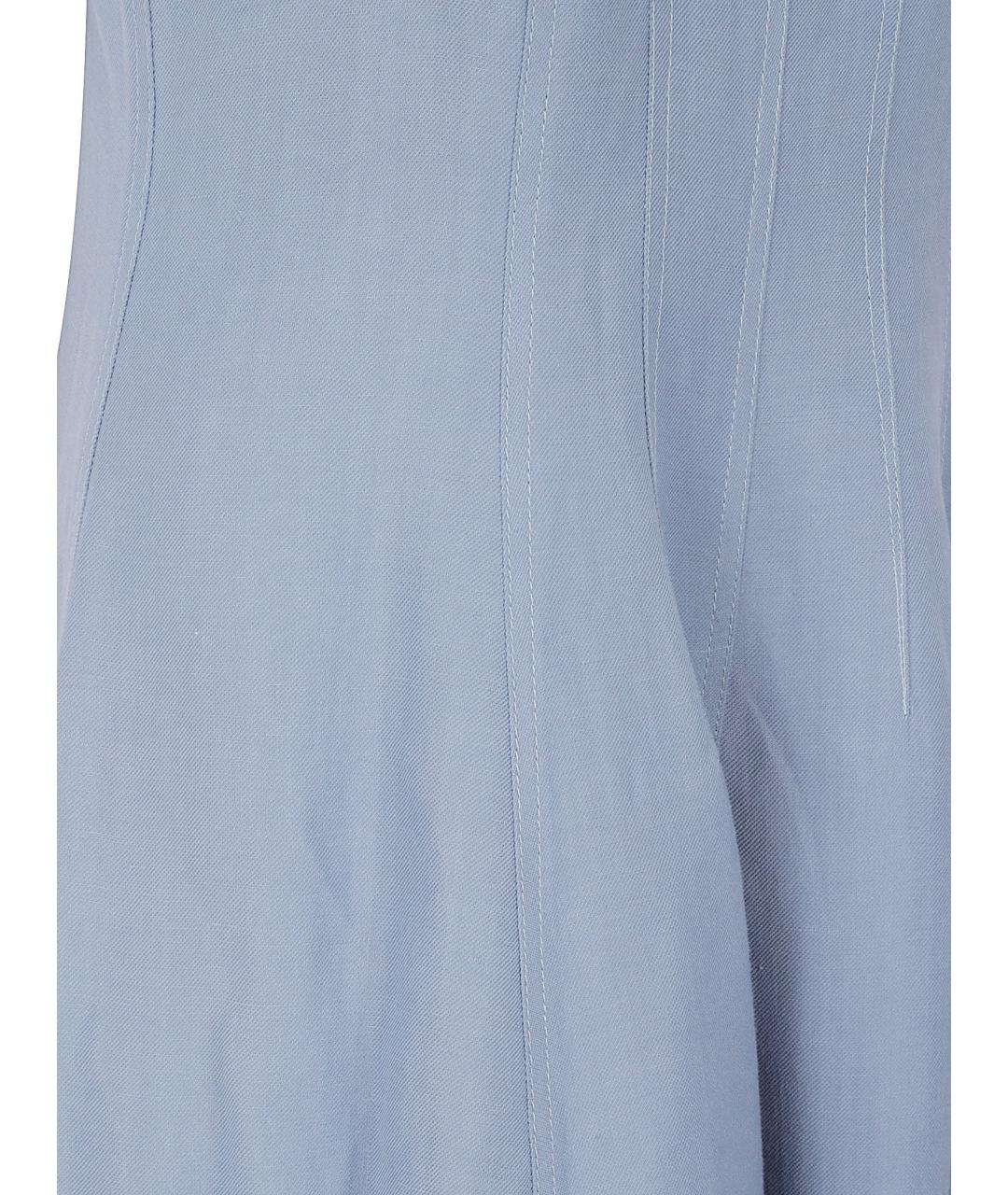 BRUNELLO CUCINELLI Голубое вискозное повседневное платье, фото 2