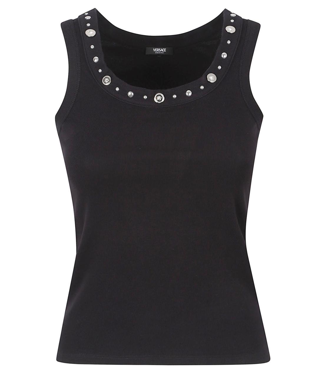 VERSACE Черная хлопковая майка, фото 1