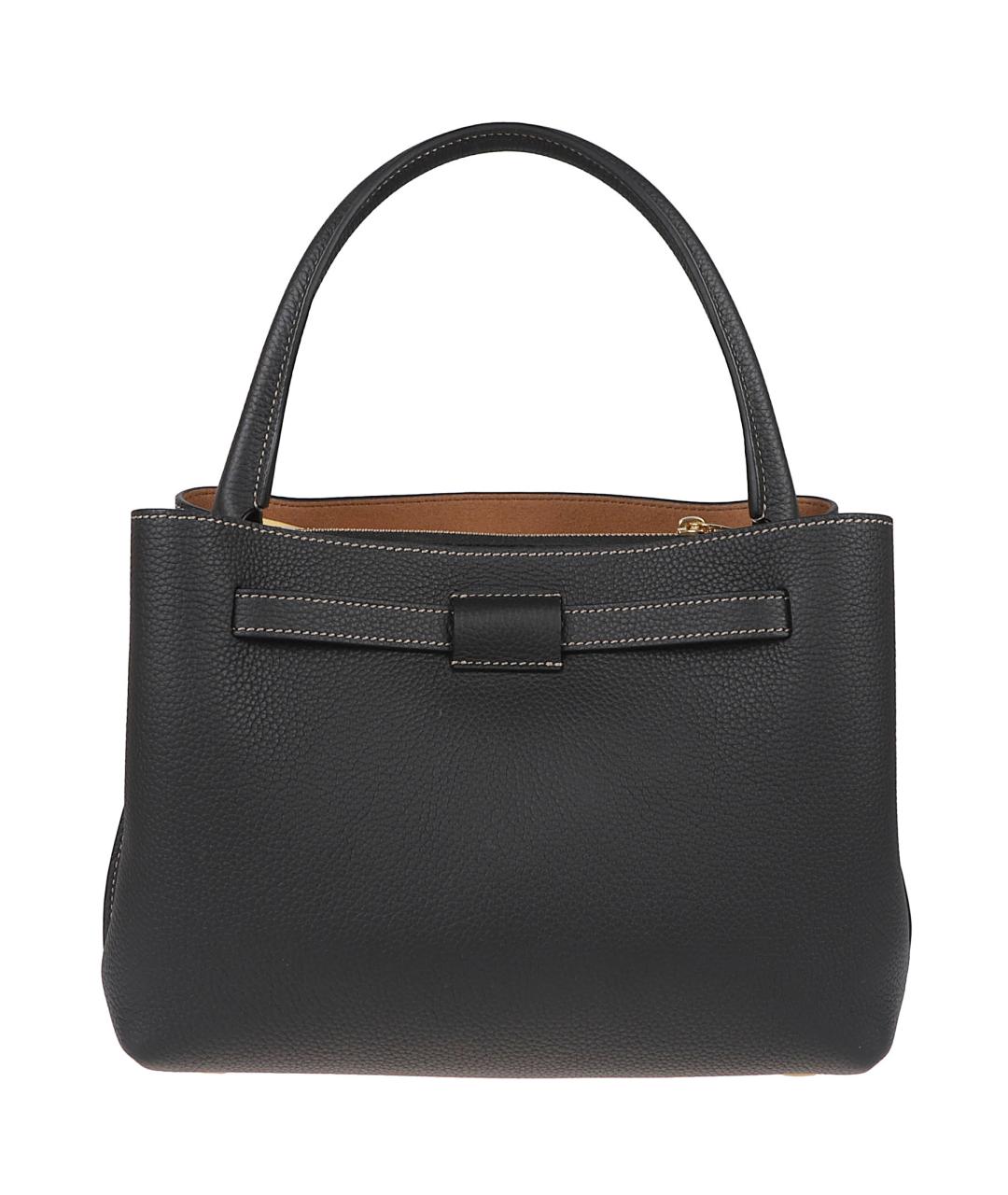 TOD'S Черная кожаная сумка тоут, фото 2