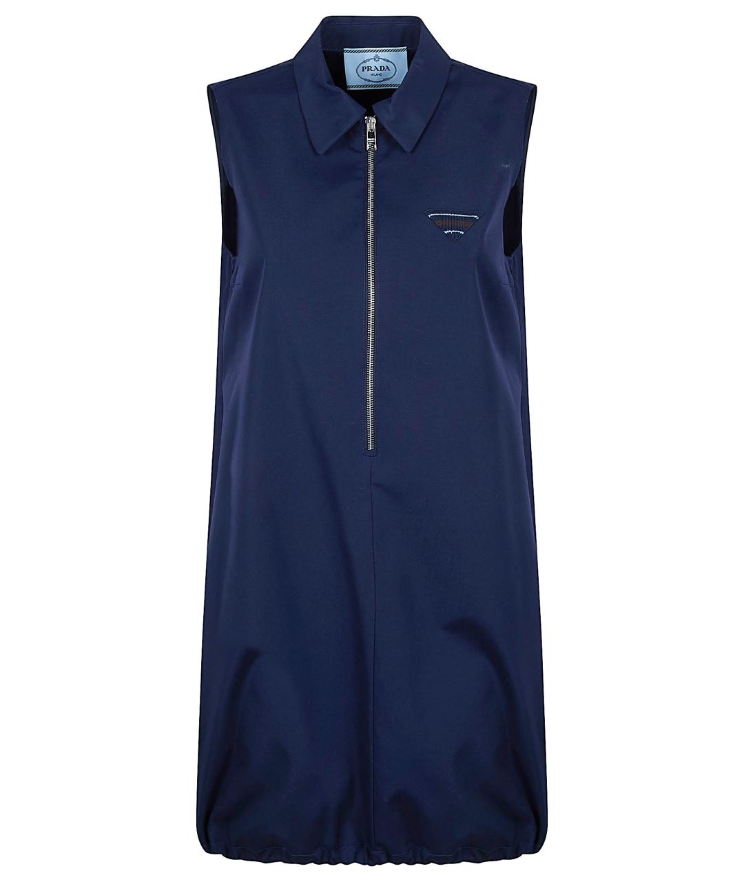 PRADA Синее полиэстеровое повседневное платье, фото 1