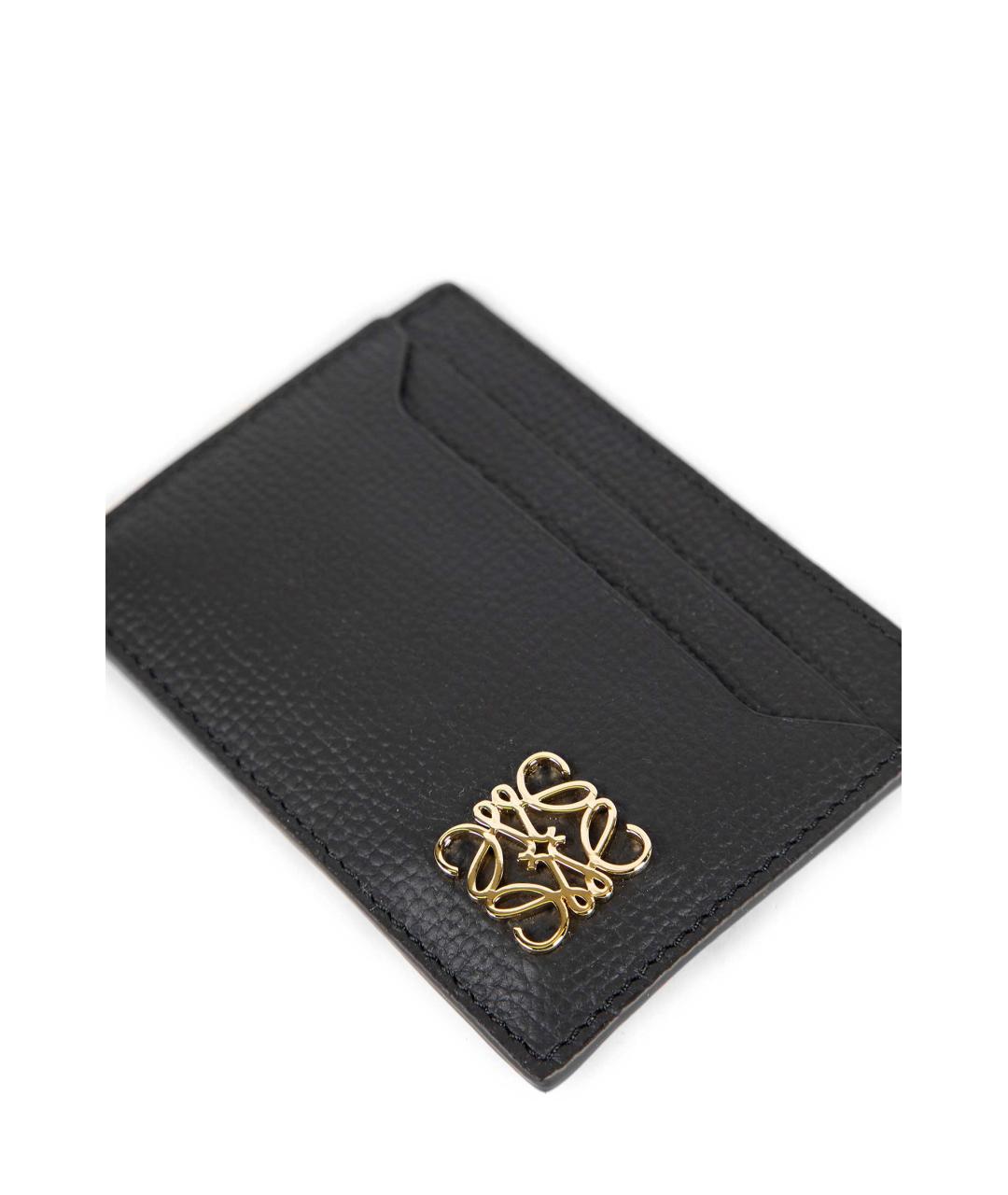 LOEWE Черный кожаный кардхолдер, фото 3