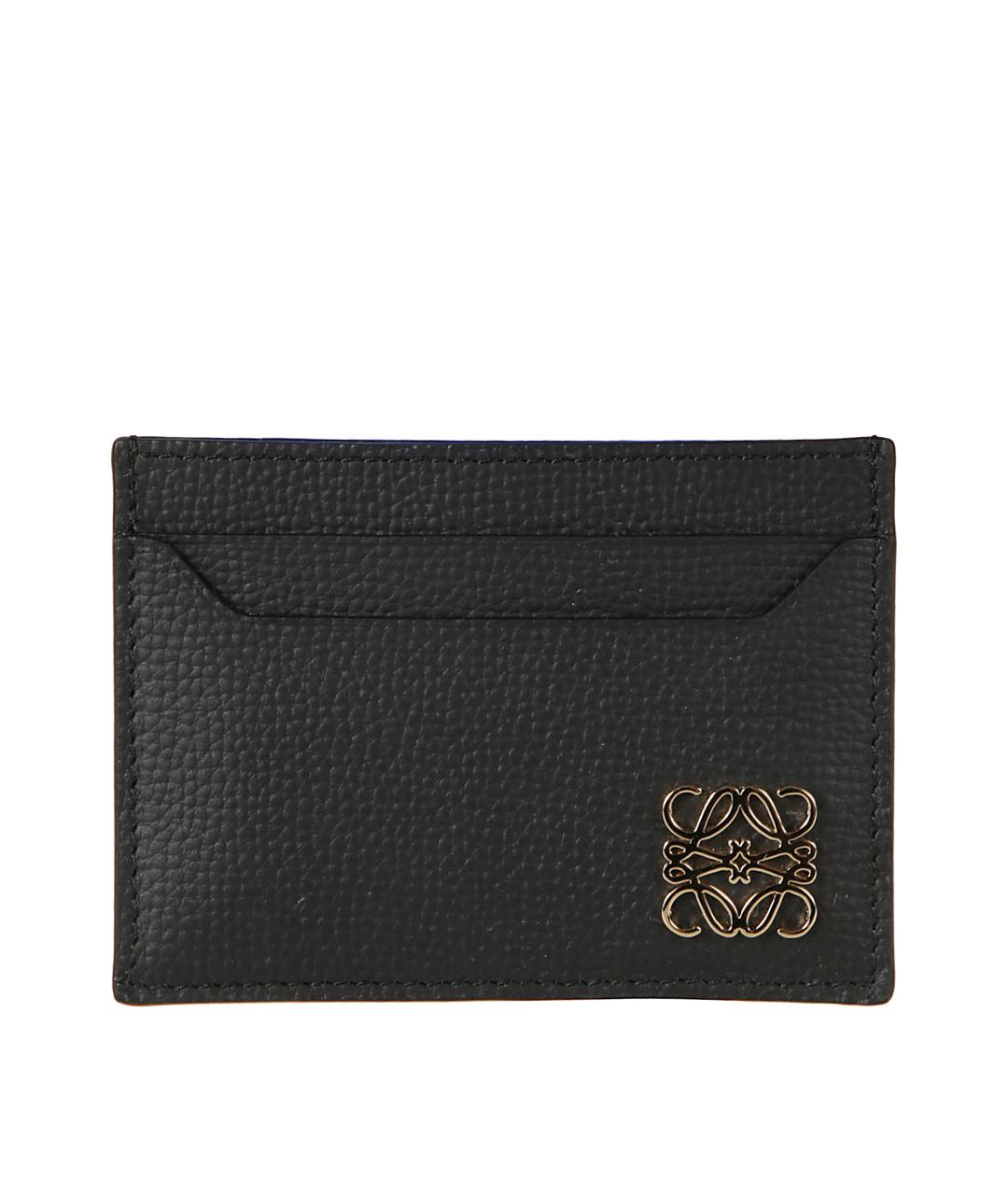 LOEWE Черный кожаный кардхолдер, фото 1