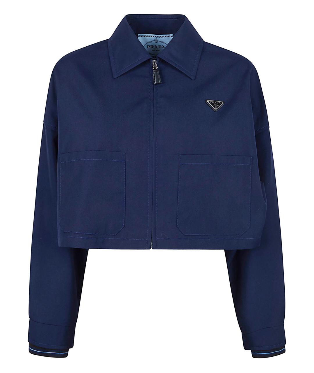 PRADA Синяя хлопковая куртка, фото 1