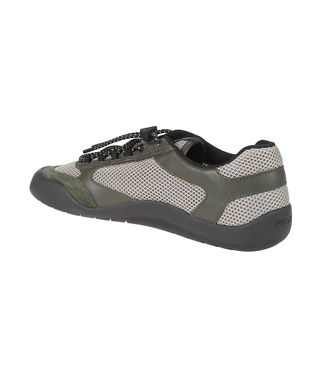 PRADA Мульти текстильные низкие кроссовки / кеды, фото 3