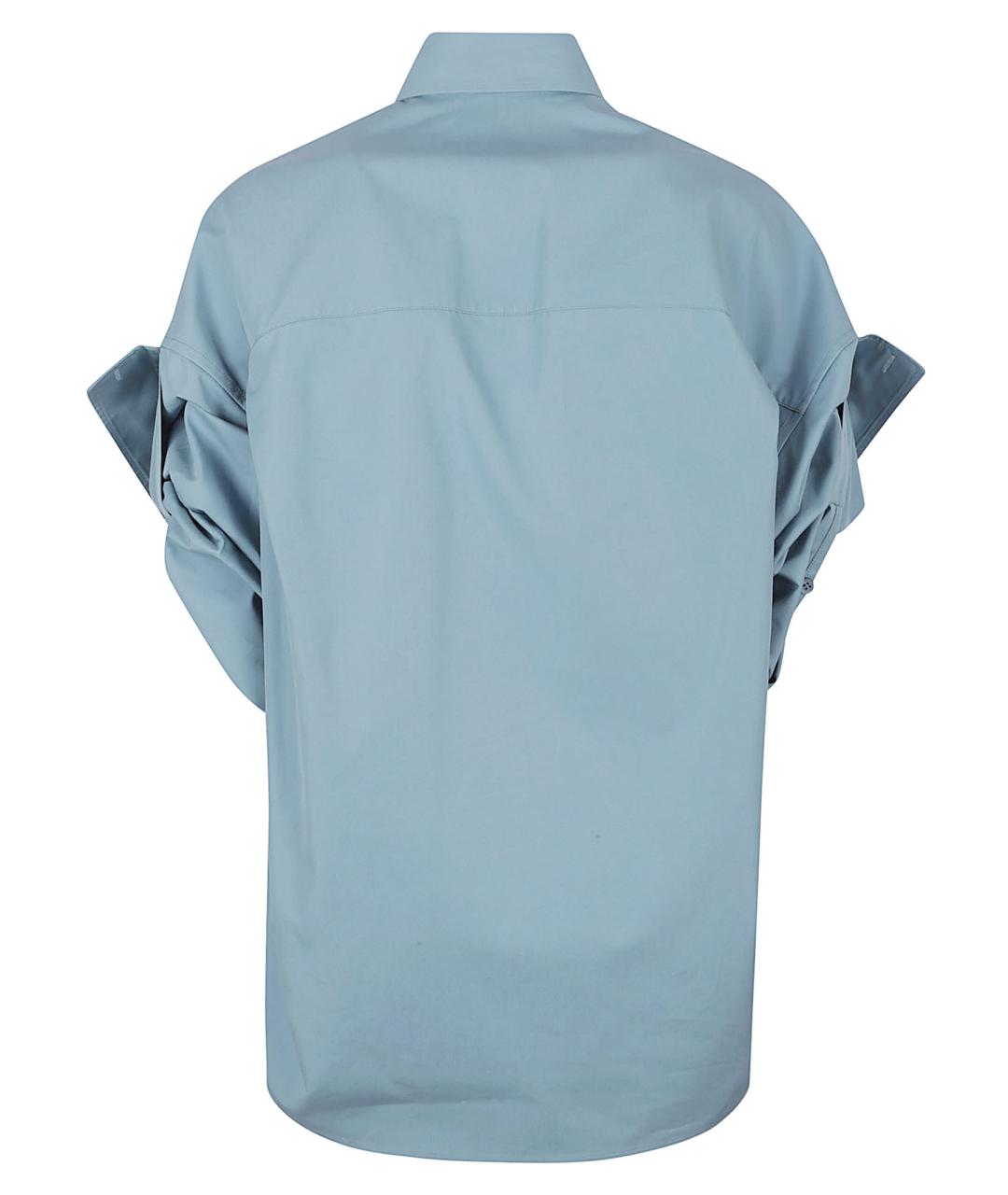 BALENCIAGA Голубая хлопковая рубашка, фото 2