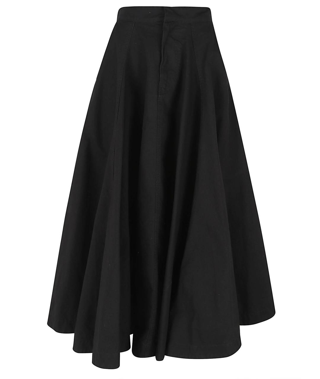 BALENCIAGA Черная хлопковая юбка макси, фото 1