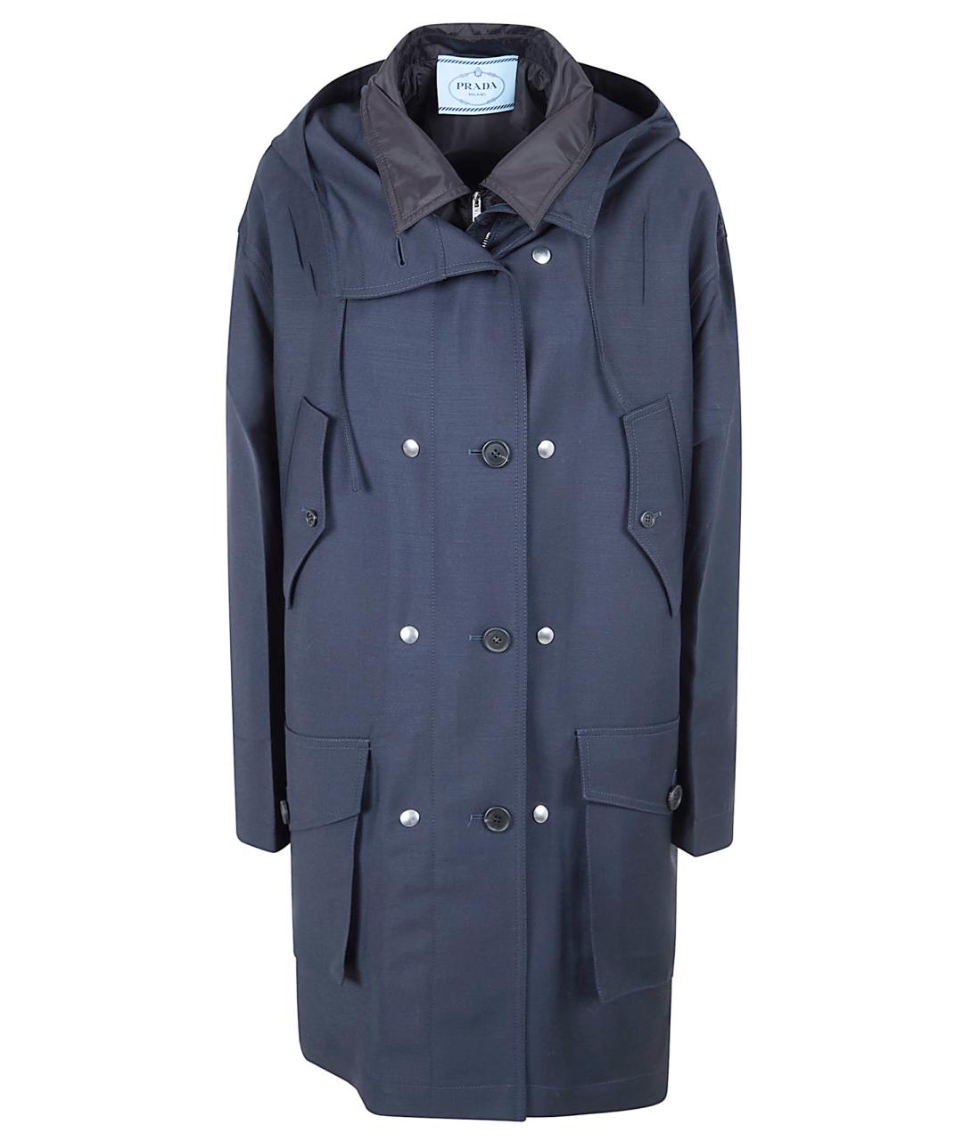 PRADA Синяя шерстяная парка, фото 1