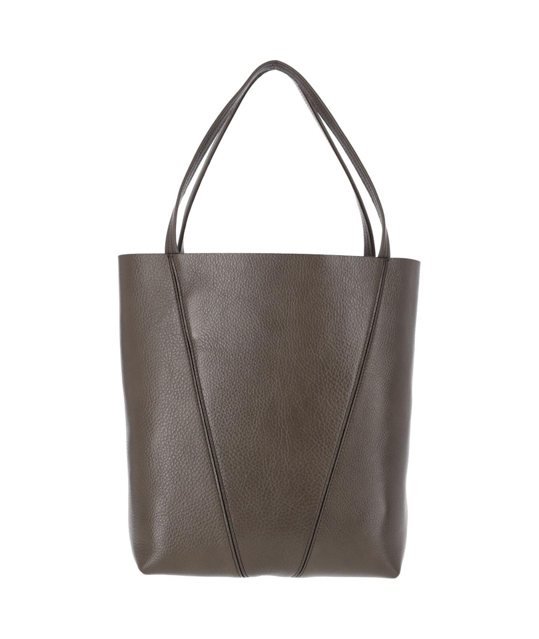 CHLOE Серая кожаная сумка тоут, фото 4