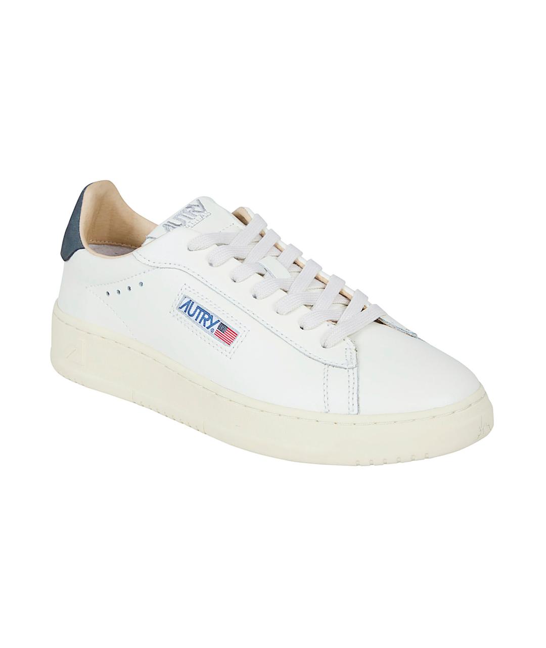 AUTRY Белые кожаные низкие кроссовки / кеды, фото 2